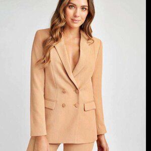 Kookai Valentine Blazer in Sand
